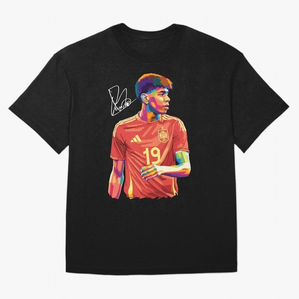 Lamine Yamal Pop Art Oversized T-Shirt Fuel the Hype around FIFA World Cup 2026 USA Canada Mexico for Fans of Messi and Cristiano Ronaldo and Netherlands, Bringing Football Passion, Legendary Performances, Festival Vibes and Supporter Community;