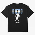 Diego 1960-2020 Oversized T-Shirt Relive the Noise and Pride of Global Football Passion for FIFA World Cup 2026 USA Canada Mexico, Inspired by Neymar, Haaland and Cristiano Ronaldo, Argentina and Brazil, Stadium Memories, Football Loyalty,