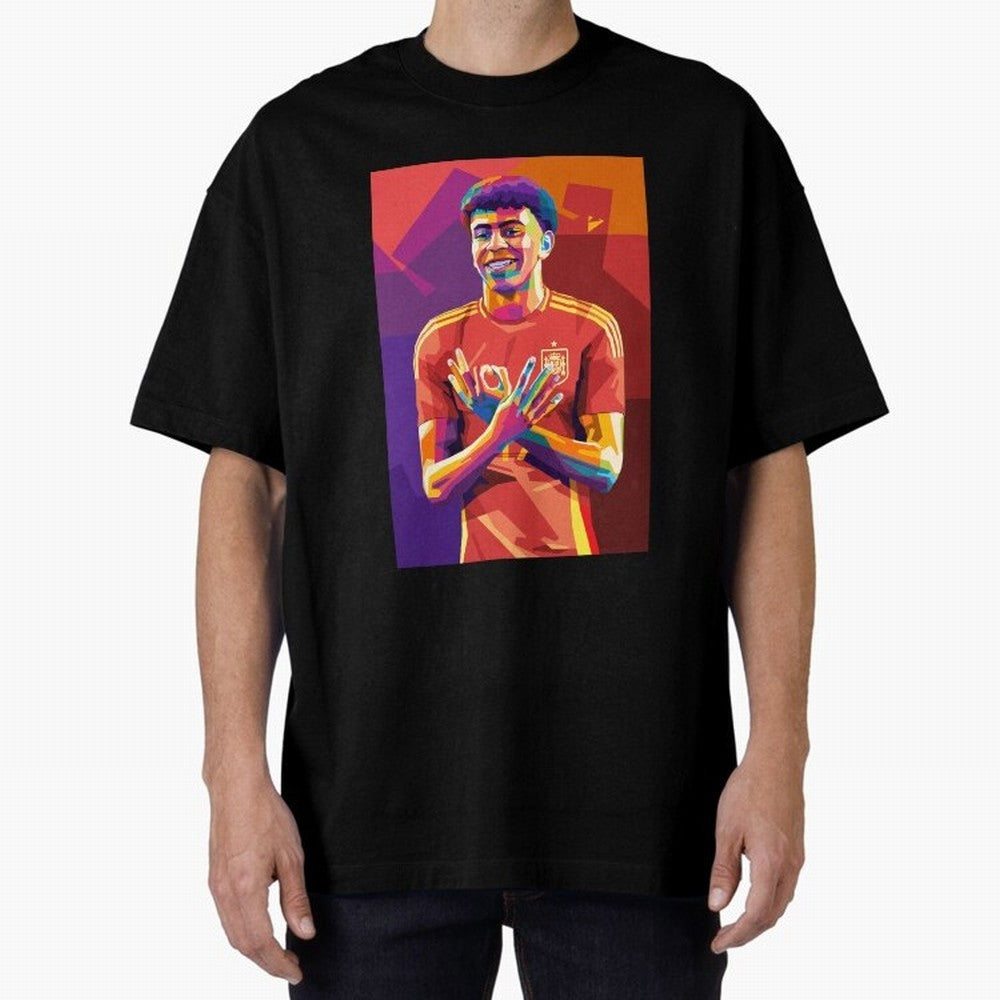Lamine Yamal Spain Oversized T-Shirt Make Your Look Match FIFA World Cup 2026 Group Stage Spirit, Centered on Spain and Netherlands, Messi and Cristiano Ronaldo, Tournament Hype, Historic Matchups, Family Viewing Parties and Global Sports Pride;