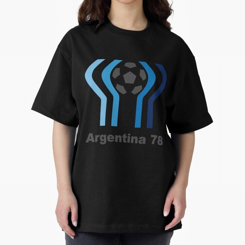 Retro Word Cup Logo1 Oversized T-Shirt Represent the Passion of Match Day Hype around FIFA World Cup 2026 Group Stage, Mbappe and Neymar, Brazil, Portugal and Argentina, Classic Soccer Heritage, Championship Pressure, Fan Loyalty and International