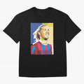 Ronaldinho in Pop Art Portrait Style Oversized T-Shirt Show Your Love for FIFA World Cup 2026 Spirit, Inspired by Brazil, Cristiano Ronaldo, Haaland and CR7, Match Day Excitement, Supporter Culture, Golden Goals and Global Football Passion; Made