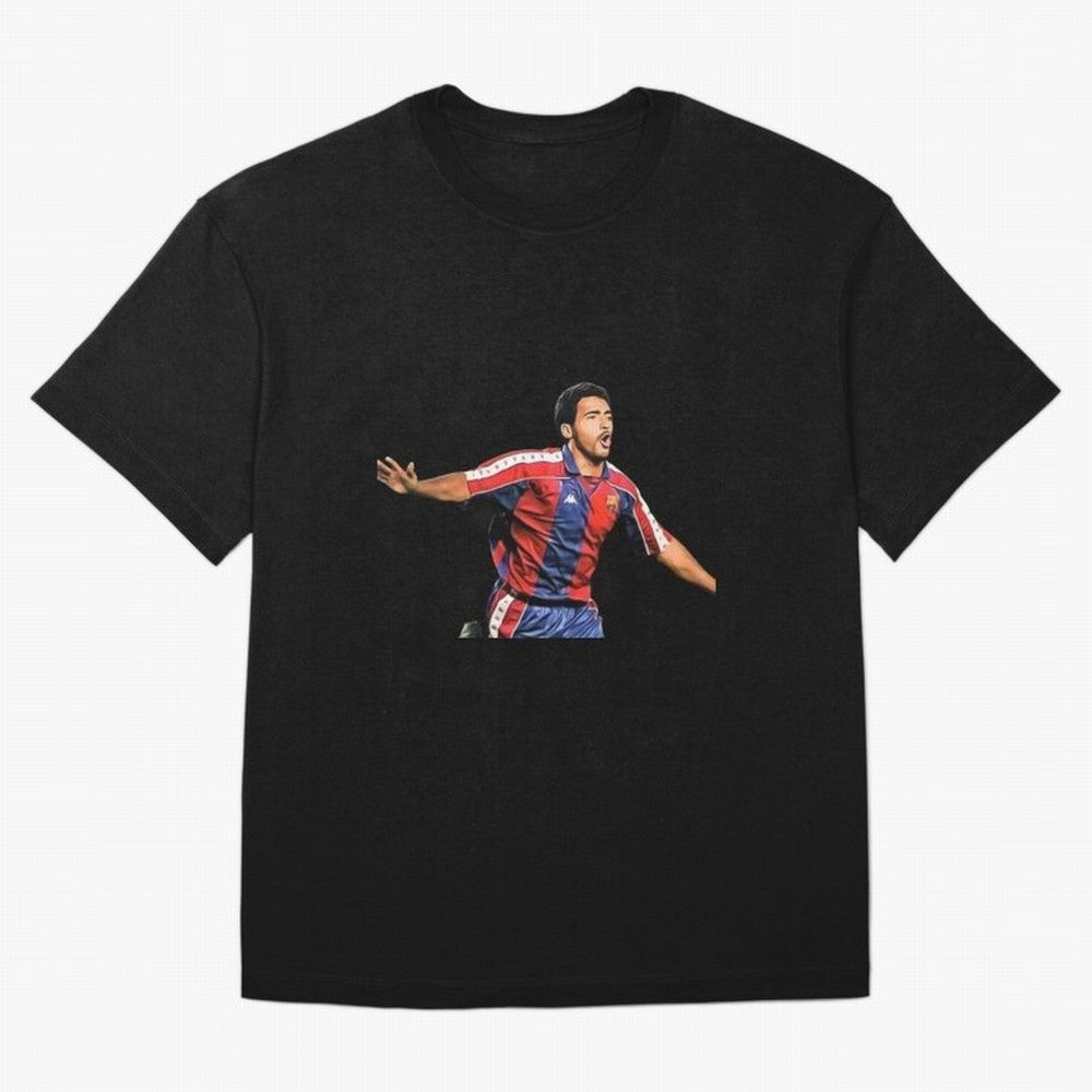 Legends of The Beautiful Game Cartoon Collection Legends Romario Cartoon Artwork162 Oversized T-Shirt Follow the Road to FIFA World Cup 2026 Spirit, Made for Spain and Netherlands, CR7 and Messi, Supporter Pride, Iconic Celebrations, Legendary