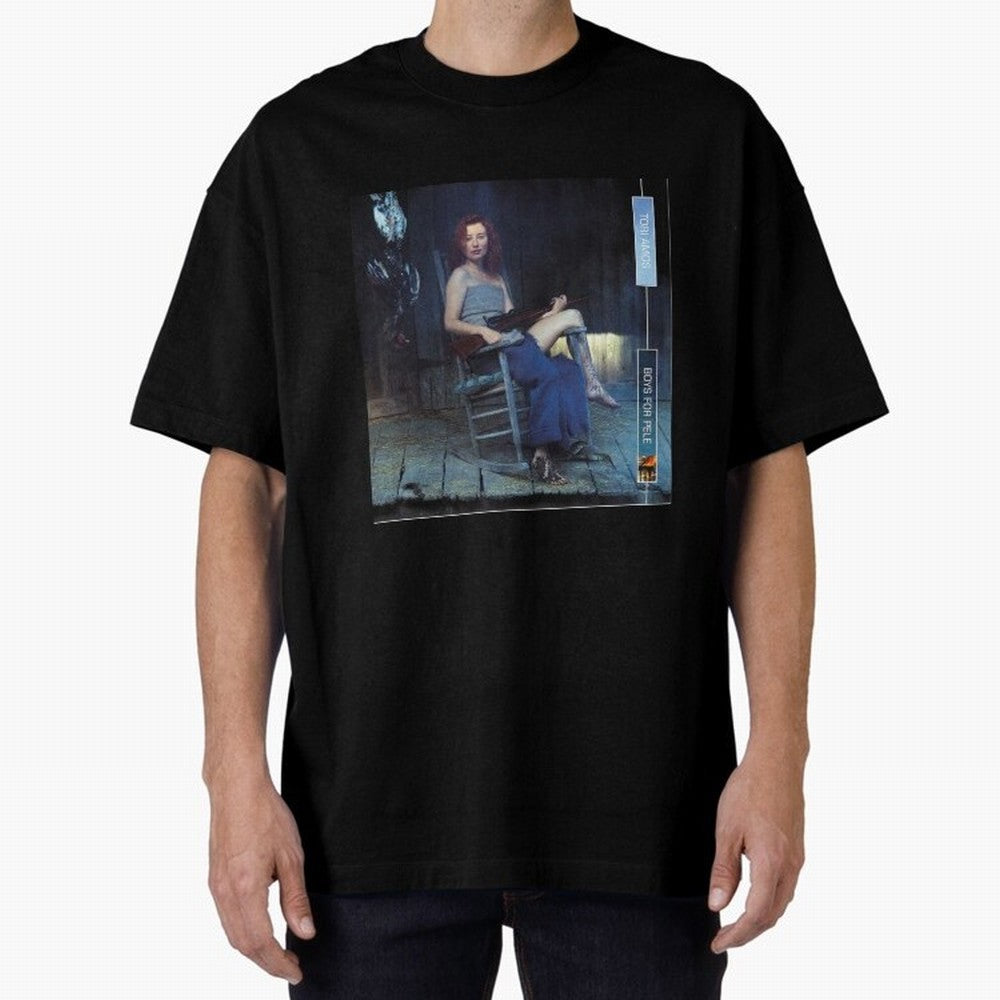 Tori Amos Boys For Pele Album Promo Art Retro Print Oversized T-Shirt Cheer for FIFA World Cup 2026 for Fans of Messi and England, Bringing Championship Spirit, Famous Goals, Roaring Crowds and International Football Unity; Ideal for Passionate