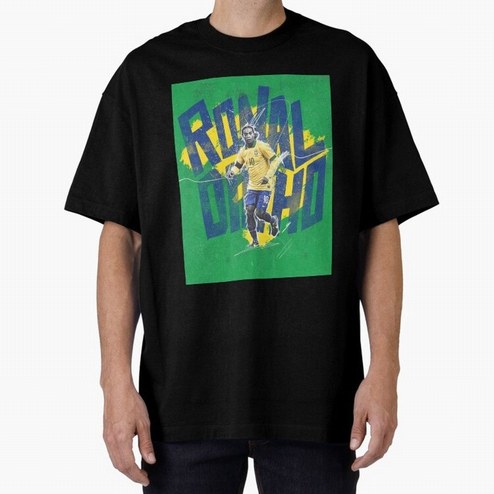 Wallpaper Ronaldinho Art Oversized T-Shirt Bring Match Day Fire to FIFA World Cup 2026 USA Canada Mexico with Cristiano Ronaldo, Haaland and CR7, France and Portugal Energy, Classic Soccer Heritage, Championship Pressure, Fan Loyalty and
