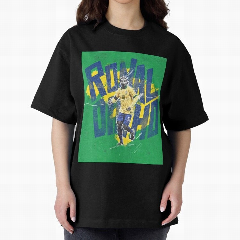 Wallpaper Ronaldinho Art Oversized T-Shirt Bring Match Day Fire to FIFA World Cup 2026 USA Canada Mexico with Cristiano Ronaldo, Haaland and CR7, France and Portugal Energy, Classic Soccer Heritage, Championship Pressure, Fan Loyalty and