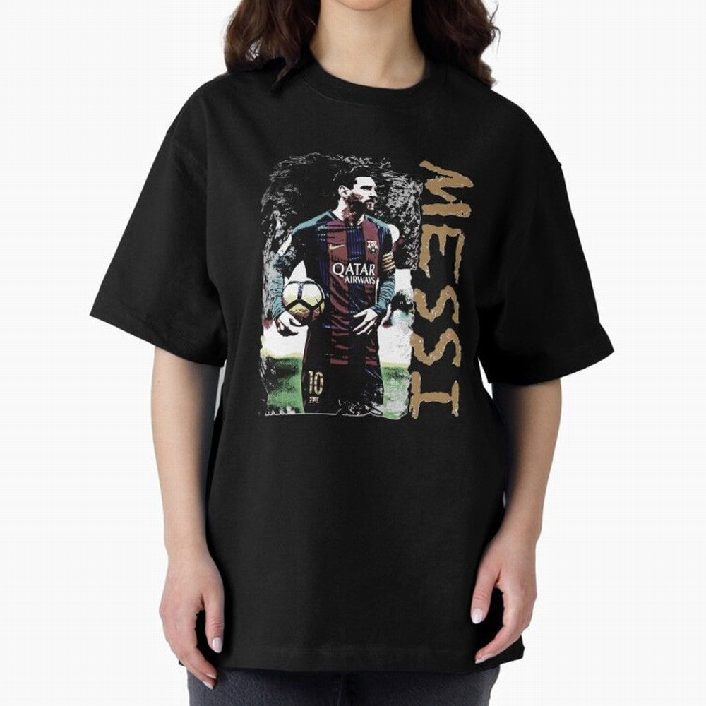 messi 10 Lionel messi FC Barcelona Oversized T-Shirt Stand Out with Spirit from FIFA World Cup 2026 USA Canada Mexico for Fans of Mbappe and Neymar and England, France and Netherlands, Bringing Match Day Excitement, Supporter Culture, Golden Goals