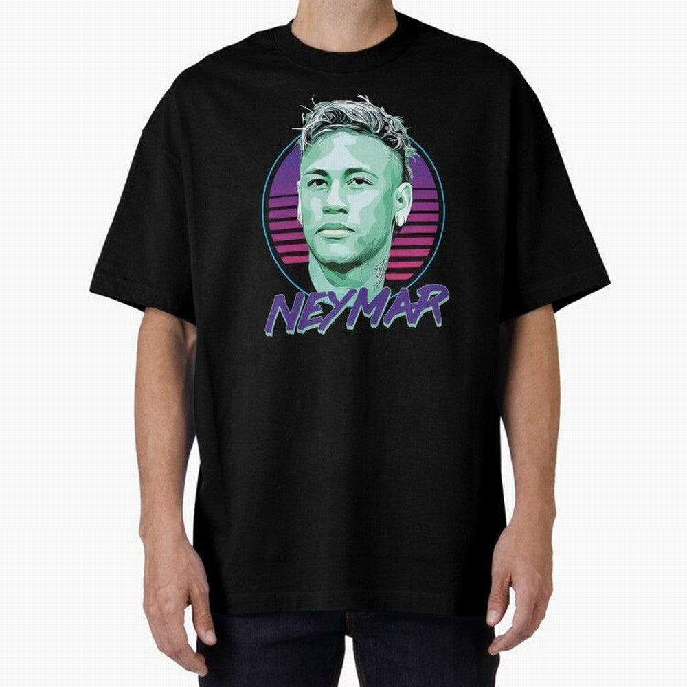 Neymar JR Oversized T-Shirt Build FIFA World Cup 2026 Group Stage for Fans of Cristiano Ronaldo and England and Germany, Bringing Vintage Soccer Flavor, Modern Football Stars, National Flags and Final Night Emotion; Built for Supporters Chasing