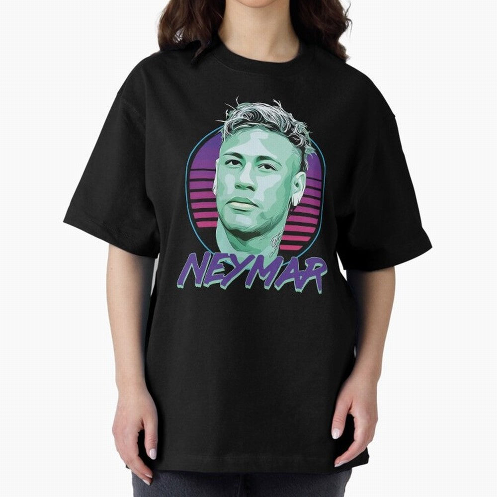 Neymar JR Oversized T-Shirt Build FIFA World Cup 2026 Group Stage for Fans of Cristiano Ronaldo and England and Germany, Bringing Vintage Soccer Flavor, Modern Football Stars, National Flags and Final Night Emotion; Built for Supporters Chasing