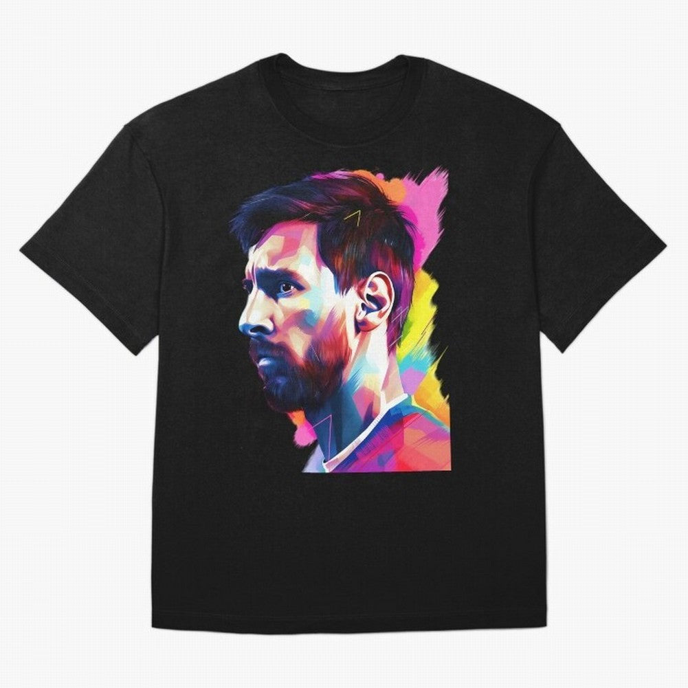 GOAT Messi - illustration Oversized T-Shirt Celebrate the Next Chapter of Global Football Passion for FIFA World Cup 2026 USA Canada Mexico, Built around Messi and Cristiano Ronaldo, Portugal, Spain and Germany, Tournament Hype, Historic Matchups,