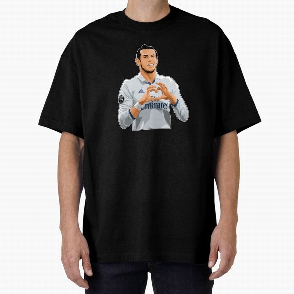 Gareth Bale Love Sign Celebration Oversized T-Shirt Bring Global Tournament Vibes to the FIFA World Cup 2026 USA Canada Mexico Journey through Haaland Highlights, England and Germany Pride, Goal Celebration Energy, Supporter Heritage, Football