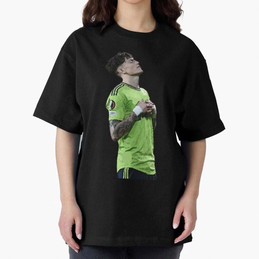 Garnacho Inner Peace Celebration Oversized T-Shirt Make Memories around the FIFA World Cup 2026 Group Stage Journey through Haaland and Mbappe Highlights, England, France and Netherlands Pride, Championship Spirit, Famous Goals, Roaring Crowds and