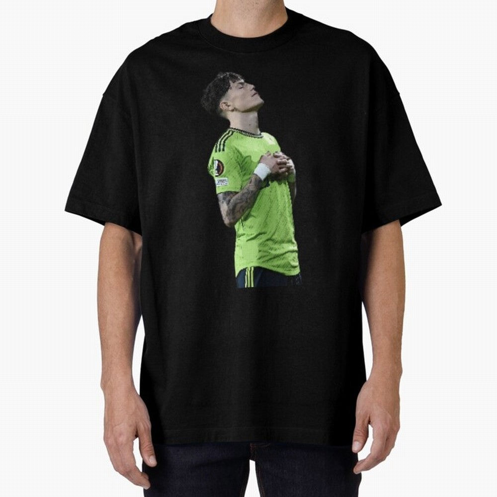 Garnacho Inner Peace Celebration Oversized T-Shirt Make Memories around the FIFA World Cup 2026 Group Stage Journey through Haaland and Mbappe Highlights, England, France and Netherlands Pride, Championship Spirit, Famous Goals, Roaring Crowds and