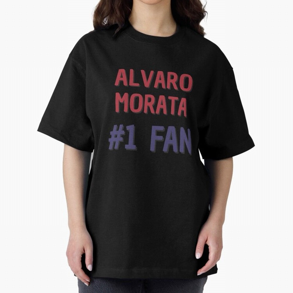 Alvaro Morata - #1 Fan Oversized T-Shirt Bring a Champion Mindset to the FIFA World Cup 2026 Group Stage Journey through CR7 Highlights, Brazil Pride, Soccer Culture, Superstar Moments, National Team Dreams and Competitive Fire; Great for Watch