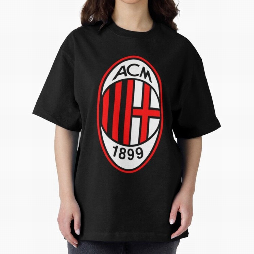 AC Milan Classic . Oversized T-Shirt Stand Out with Spirit from FIFA World Cup 2026 with Cristiano Ronaldo, Haaland and CR7, France Energy, Retro Football Energy, Iconic Rivalries, Trophy Chase Drama and Stadium Atmosphere; Perfect for Fans,