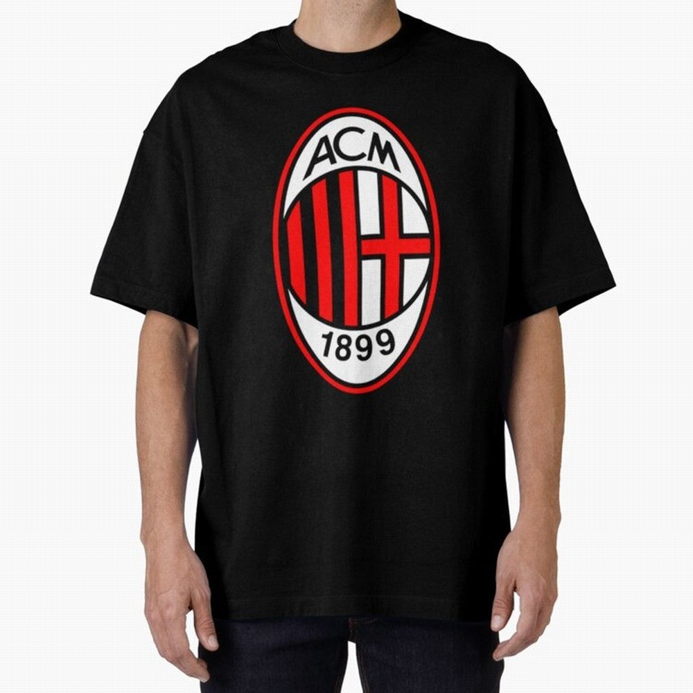 AC Milan Classic . Oversized T-Shirt Stand Out with Spirit from FIFA World Cup 2026 with Cristiano Ronaldo, Haaland and CR7, France Energy, Retro Football Energy, Iconic Rivalries, Trophy Chase Drama and Stadium Atmosphere; Perfect for Fans,
