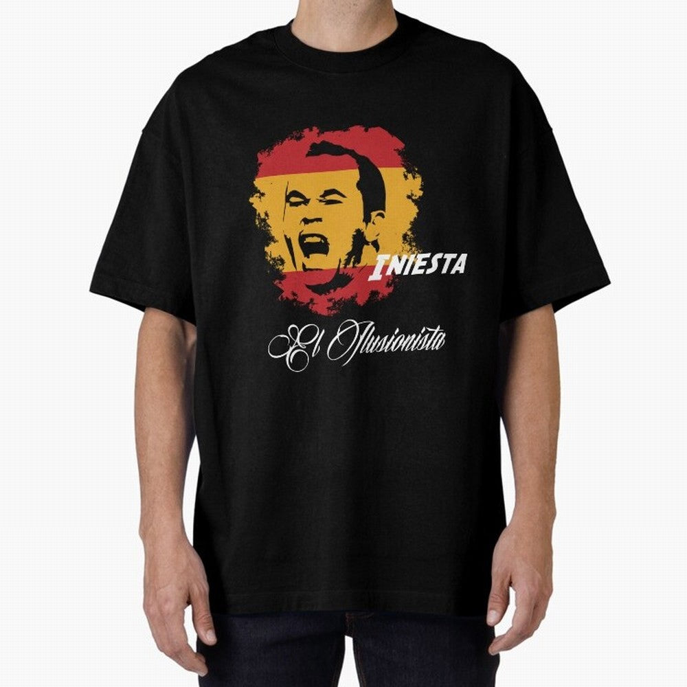 Spain Andres Iniesta Football World Cup 2014 Oversized T-Shirt Honor the Football Icons of the FIFA World Cup 2026 USA Canada Mexico Journey through Messi Highlights, Brazil Pride, Stadium Chants, National Pride, Trophy Dreams and Unforgettable