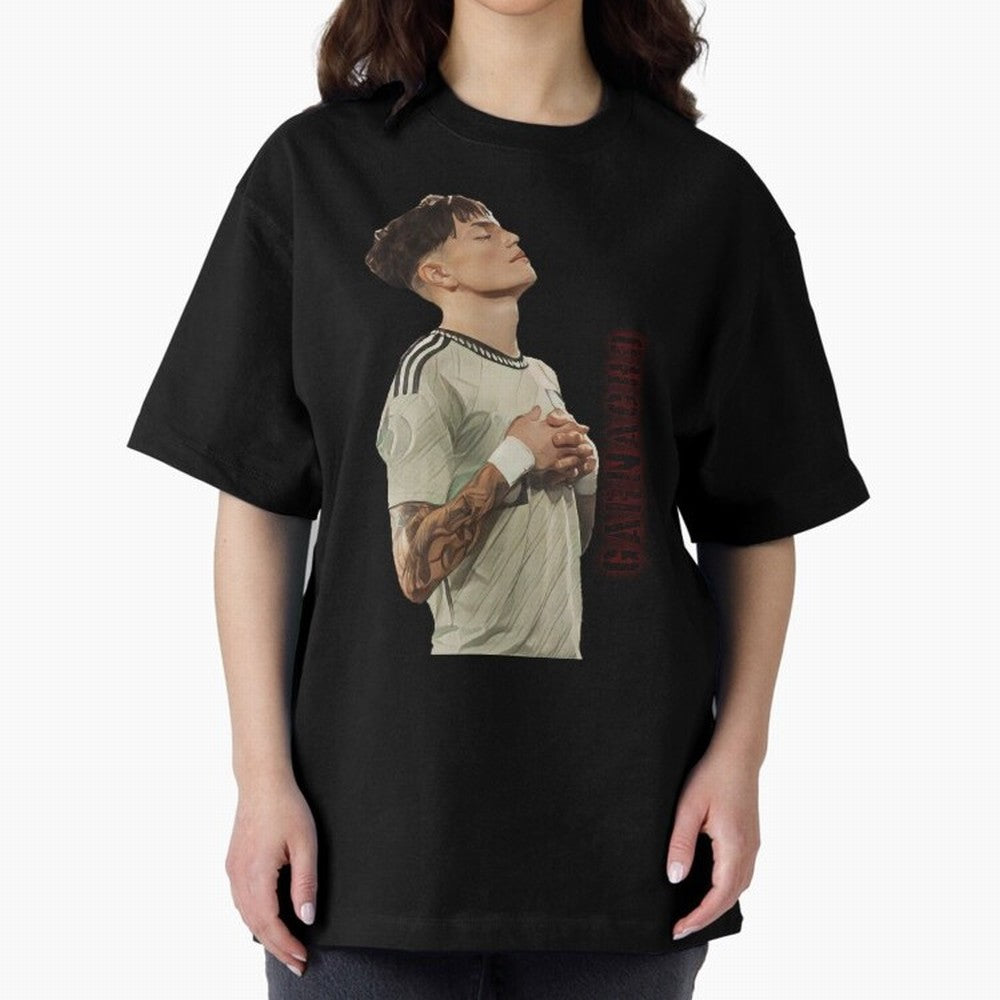 Alejandro Garnacho Oversized T-Shirt Feel International Energy from FIFA World Cup 2026 USA Canada Mexico Centered on CR7, England and Germany Energy, Supporter Pride, Iconic Celebrations, Legendary Names and Global Match Day Energy; Ideal for Fans