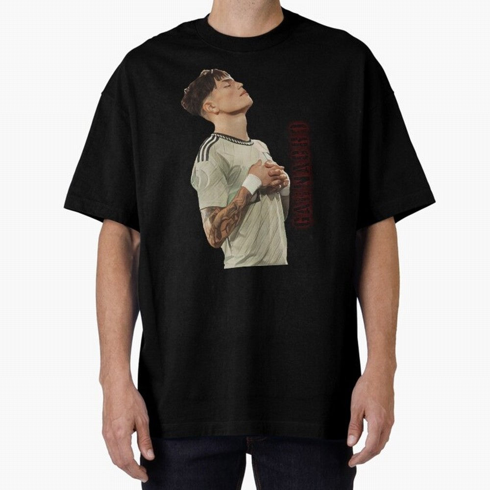 Alejandro Garnacho Oversized T-Shirt Feel International Energy from FIFA World Cup 2026 USA Canada Mexico Centered on CR7, England and Germany Energy, Supporter Pride, Iconic Celebrations, Legendary Names and Global Match Day Energy; Ideal for Fans