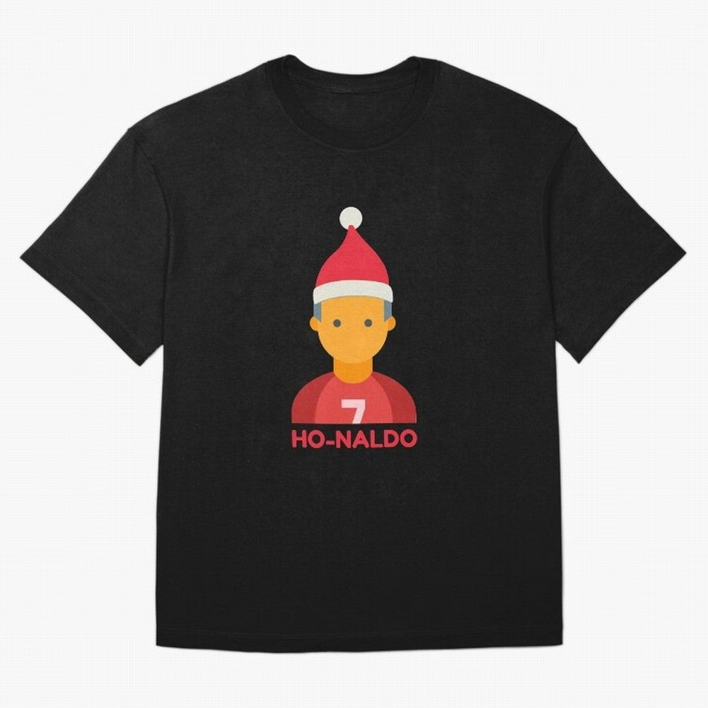 HO-NALDO - Funny Ronaldo Christmas Oversized T-Shirt Bring Bold Fan Energy to the FIFA World Cup 2026 Journey through Mbappe Highlights, England and Germany Pride, Game Day Rituals, Football Legends, Country Pride and the Road to the Final; Perfect