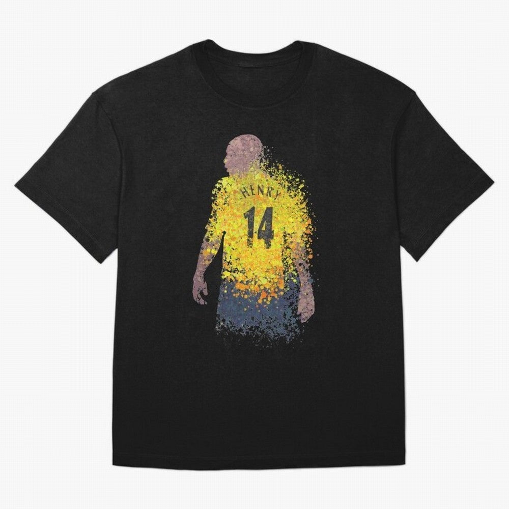 Thierry Henry Arsenal Illustration Oversized T-Shirt Share the Excitement of the FIFA World Cup 2026 Journey through CR7 and Messi Highlights, Germany Pride, Vintage Soccer Flavor, Modern Football Stars, National Flags and Final Night Emotion;