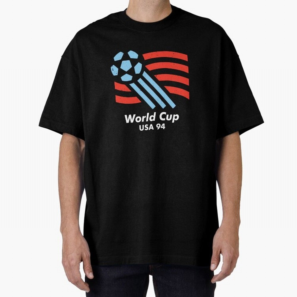 World Cup USA 94 Oversized T-Shirt Carry the Colors and Pride of Global Football Passion for FIFA World Cup 2026, Connected to Mbappe and Neymar, France and Portugal, Match Day Excitement, Supporter Culture, Golden Goals and Global Football