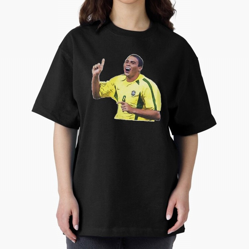 Ronaldo R9 - Brazil Oversized T-Shirt Carry National Pride through Match Day Hype around FIFA World Cup 2026 Group Stage, Neymar, Haaland and Cristiano Ronaldo, Argentina and Brazil, Sports Nostalgia, International Competition, Famous Players and