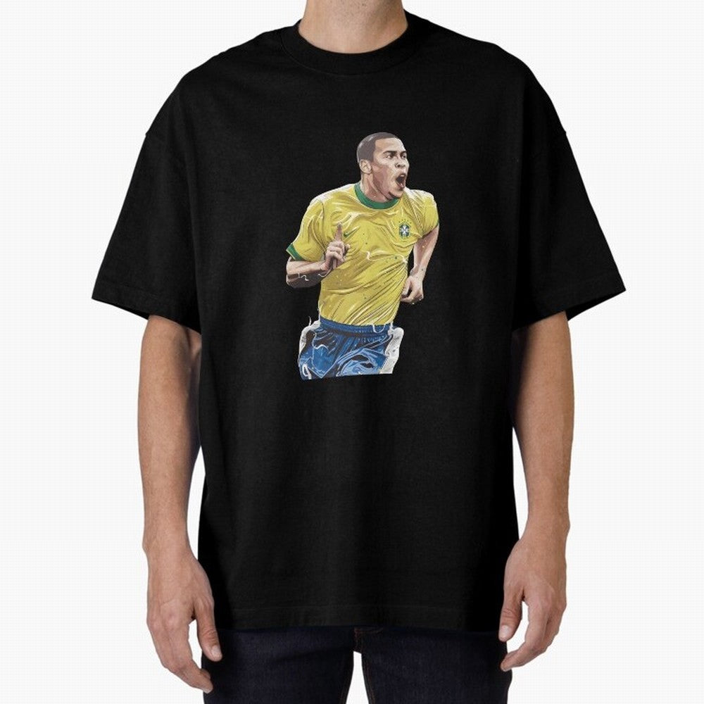 R9, El Grande Ronaldo Nazario Oversized T-Shirt Follow Global Football Passion for FIFA World Cup 2026, Featuring Messi, Neymar and Mbappe, Brazil, Portugal and Argentina, Football Passion, Legendary Performances, Festival Vibes and Supporter