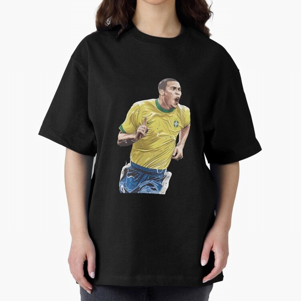R9, El Grande Ronaldo Nazario Oversized T-Shirt Follow Global Football Passion for FIFA World Cup 2026, Featuring Messi, Neymar and Mbappe, Brazil, Portugal and Argentina, Football Passion, Legendary Performances, Festival Vibes and Supporter