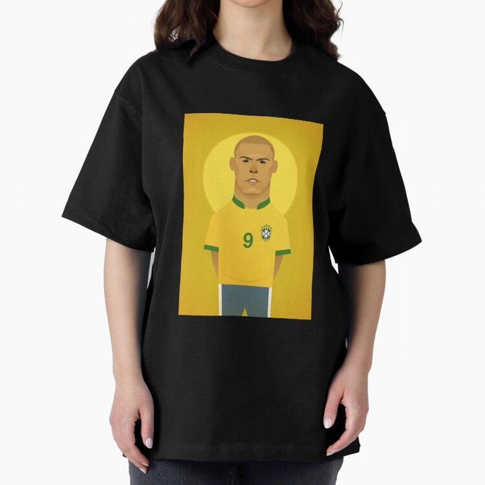 Brazilian Football Player from Milano Oversized T-Shirt Carry Match Day Hype around FIFA World Cup 2026, Cristiano Ronaldo, Haaland and CR7, Portugal, Sports Nostalgia, International Competition, Famous Players and Unforgettable Victories; Ideal