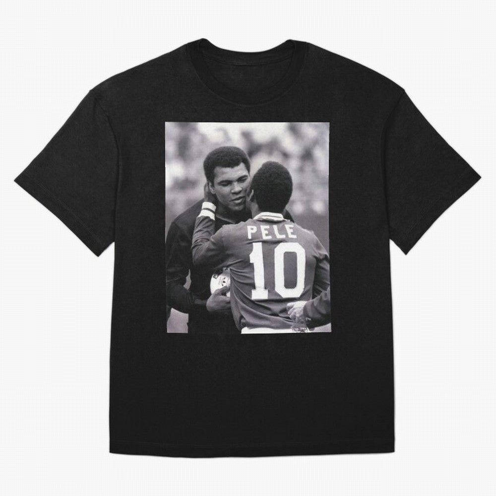 The Boxing Legend Meet The Football Legend Poster Oversized T-Shirt Feel the Heartbeat of Global Football Passion for FIFA World Cup 2026, Made for Messi, CR7 and Mbappe, Netherlands, Supporter Pride, Iconic Celebrations, Legendary Names and Global