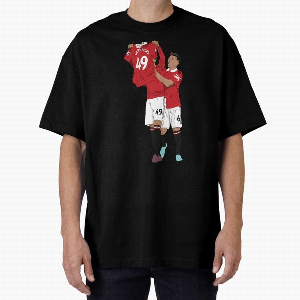 Alejandro Garnacho Goal Celebration Oversized T-Shirt Represent the Passion of the FIFA World Cup 2026 Group Stage Journey through Haaland and Mbappe Highlights, England and Germany Pride, Champion Mindset, Group Stage Buzz, Knockout Tension and