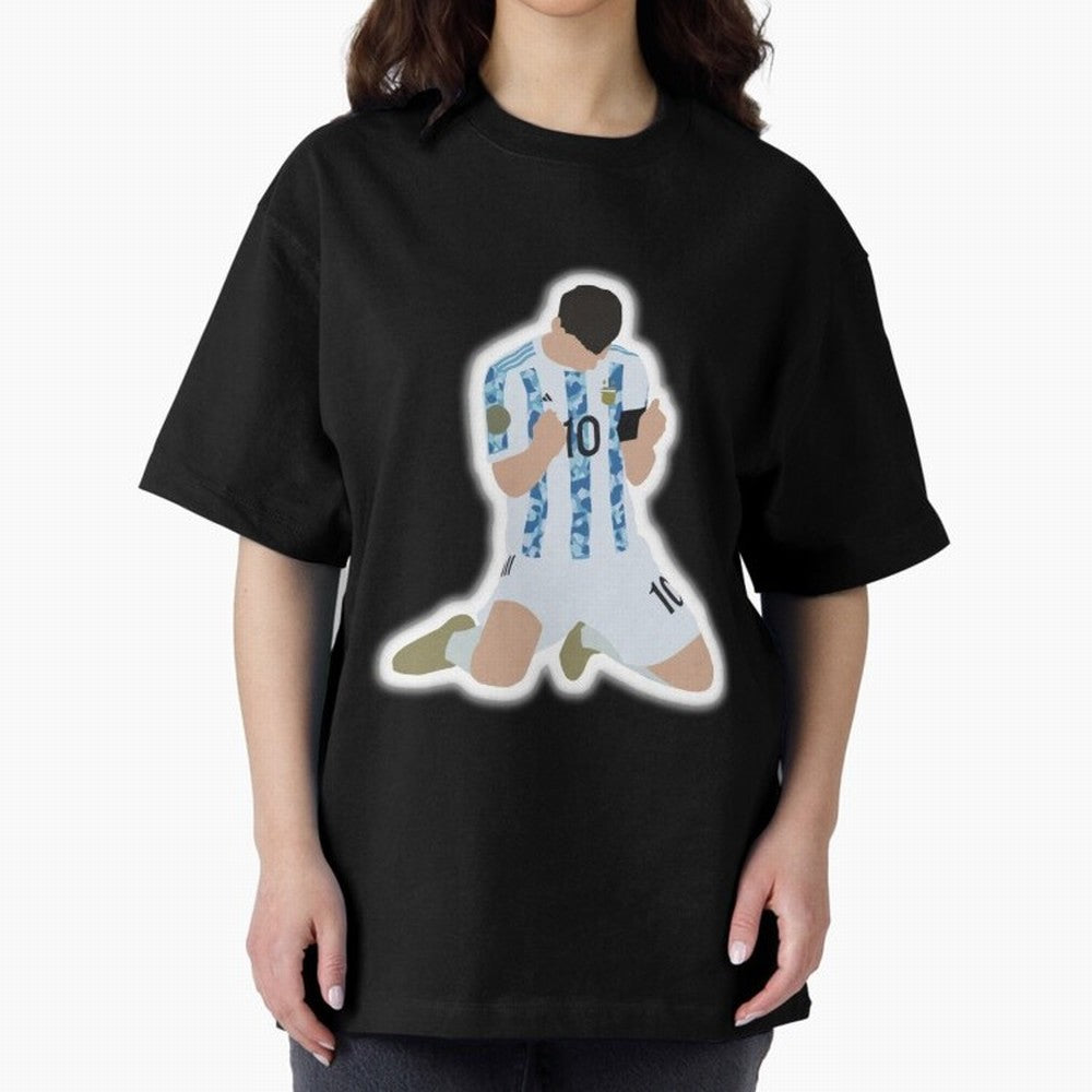 Messi Art Illustration Essential T-Shirt Support Your Favorite Stars during Global Football Passion for FIFA World Cup 2026, Centered on Mbappe, Brazil, Portugal and Argentina, Global Supporter Spirit, Legendary Goals, National Colors and