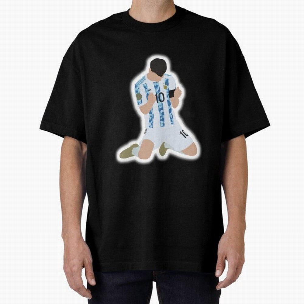 Messi Art Illustration Essential T-Shirt Support Your Favorite Stars during Global Football Passion for FIFA World Cup 2026, Centered on Mbappe, Brazil, Portugal and Argentina, Global Supporter Spirit, Legendary Goals, National Colors and