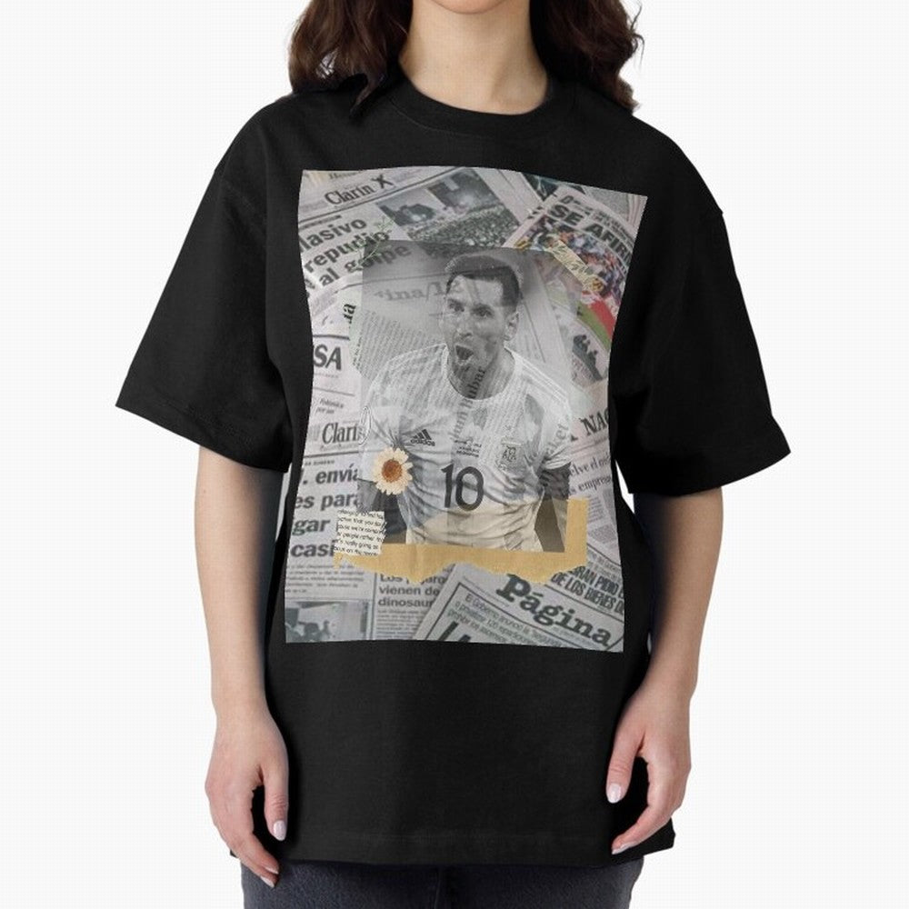 Lionel Messi The Greatest Oversized T-Shirt Feel FIFA World Cup 2026 Group Stage Spirit, Built around Spain, Messi, Neymar and Mbappe, Stadium Chants, National Pride, Trophy Dreams and Unforgettable Football Memories; Created for Match Day Parties,