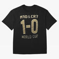 m10 and cr7 1-0 world cup football Classic T-Shirt Fuel the Hype around Global Football Passion for FIFA World Cup 2026, Highlighting Mbappe, Argentina, Classic Soccer Heritage, Championship Pressure, Fan Loyalty and International Pride; Ideal for