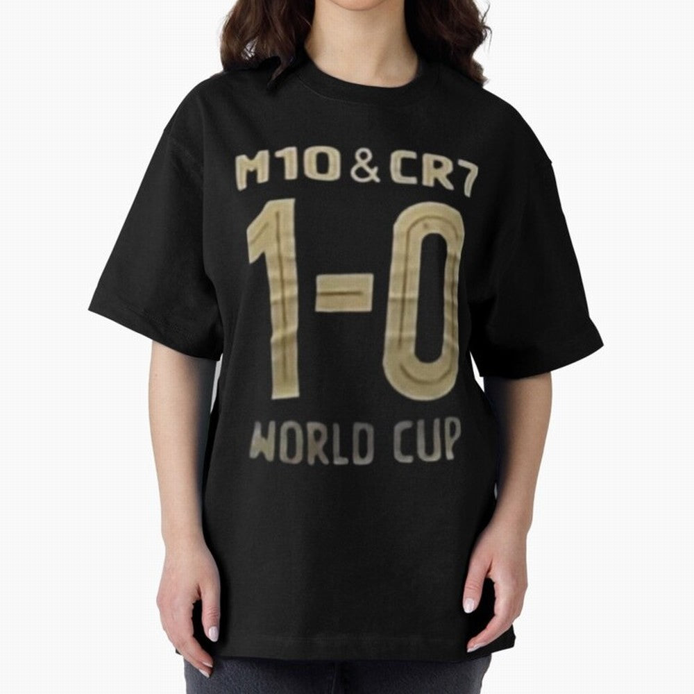 m10 and cr7 1-0 world cup football Classic T-Shirt Fuel the Hype around Global Football Passion for FIFA World Cup 2026, Highlighting Mbappe, Argentina, Classic Soccer Heritage, Championship Pressure, Fan Loyalty and International Pride; Ideal for