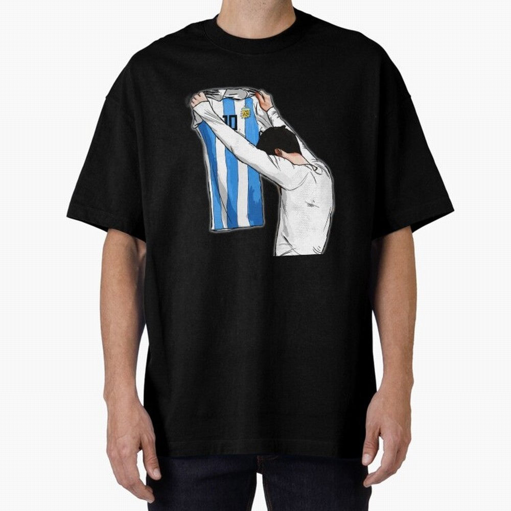Art Messi Illustration Classic T-Shirt Show Your Stadium Side during Match Day Hype around FIFA World Cup 2026 USA Canada Mexico, Messi and Cristiano Ronaldo, Argentina and Brazil, Football History, Final Match Energy, Crowd Noise and Once in a