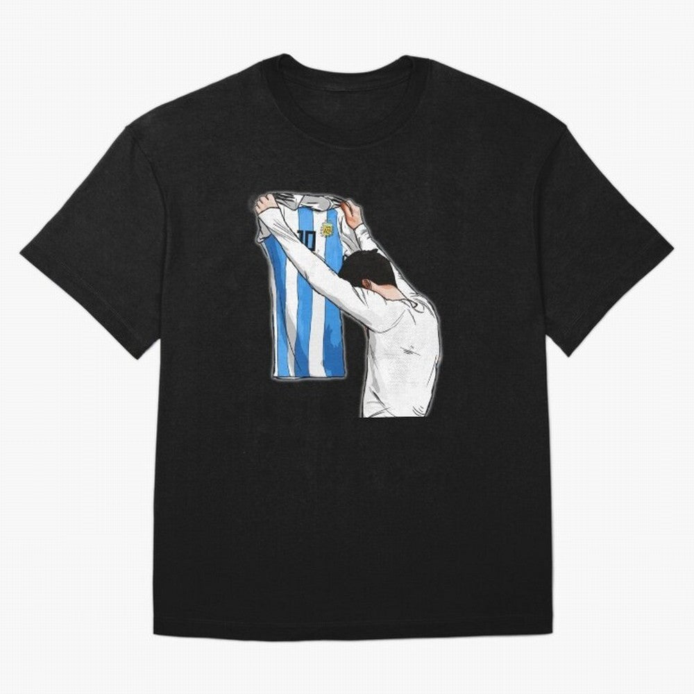 Art Messi Illustration Classic T-Shirt Show Your Stadium Side during Match Day Hype around FIFA World Cup 2026 USA Canada Mexico, Messi and Cristiano Ronaldo, Argentina and Brazil, Football History, Final Match Energy, Crowd Noise and Once in a