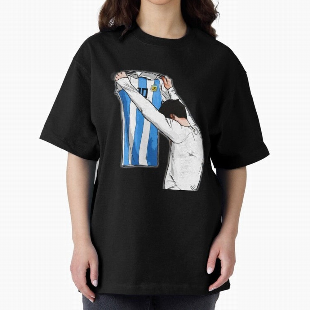 Art Messi Illustration Classic T-Shirt Show Your Stadium Side during Match Day Hype around FIFA World Cup 2026 USA Canada Mexico, Messi and Cristiano Ronaldo, Argentina and Brazil, Football History, Final Match Energy, Crowd Noise and Once in a