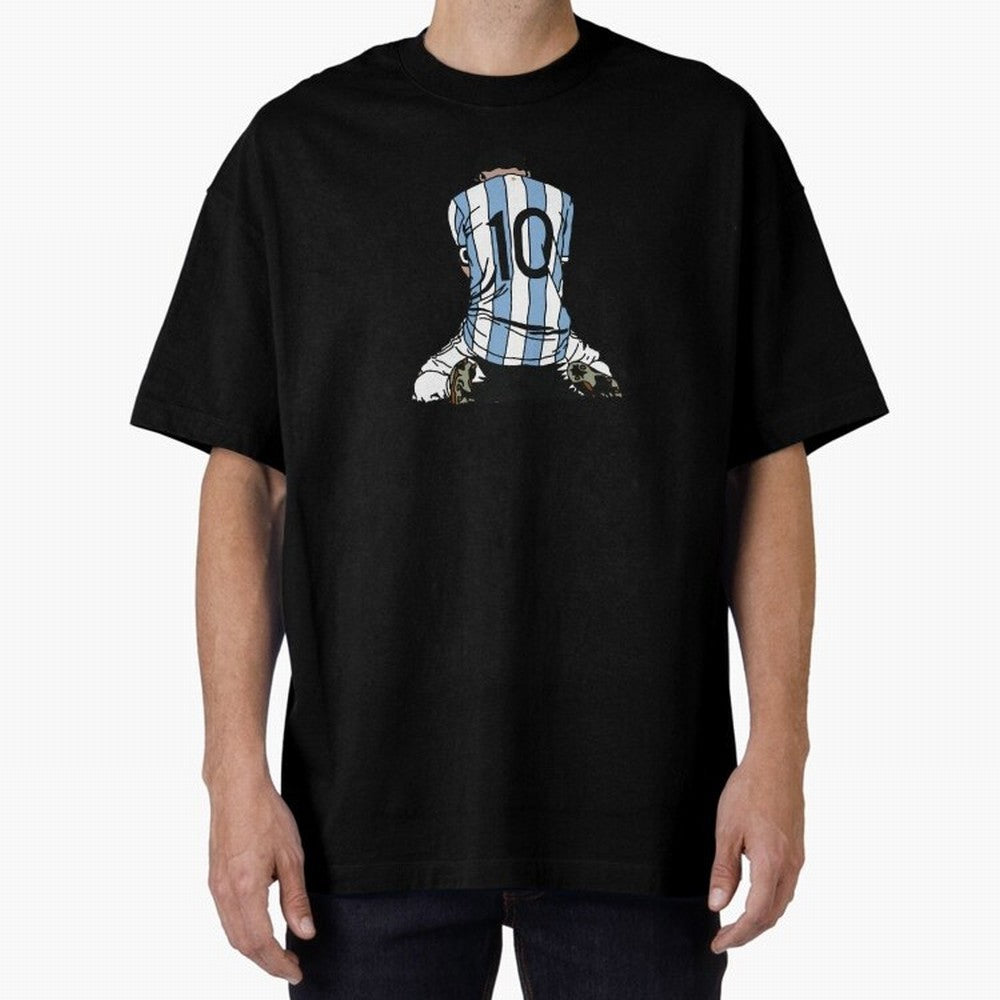 Messi Crying Copa America Moment Oversized T-Shirt Show Passion for the Stars of Global Football Passion for FIFA World Cup 2026, Celebrating Cristiano Ronaldo, Argentina, France and Brazil, Tournament Hype, Historic Matchups, Family Viewing