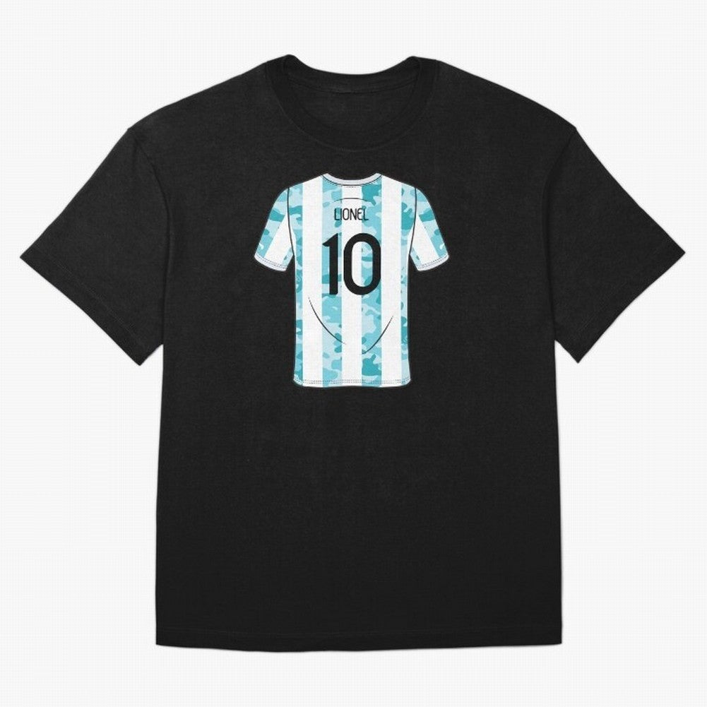 Jersey Illustration LeoMessi Classic T-Shirt Celebrate Classic Football Spirit in FIFA World Cup 2026 Group Stage Inspired by Neymar, Haaland and Cristiano Ronaldo, England, France and Netherlands Energy, Retro Football Energy, Iconic Rivalries,