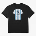 LeoMessi Jersey Illustration 2022 Oversized T-Shirt Keep Football History Alive during FIFA World Cup 2026 Group Stage Connected to Cristiano Ronaldo, Haaland and CR7, England and Germany Energy, Football Passion, Legendary Performances, Festival