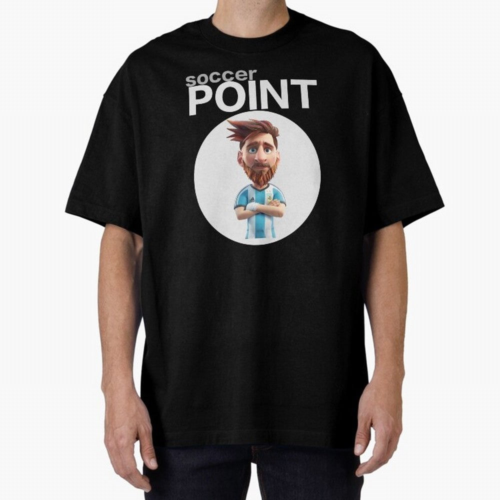 soccer POINT Oversized T-Shirt Remember Global Football Passion for FIFA World Cup 2026, Built around CR7 and Messi, England and Germany, Worldwide Fan Energy, Dramatic Goals, Stadium Lights and Championship Celebrations; Perfect for Supporters Who
