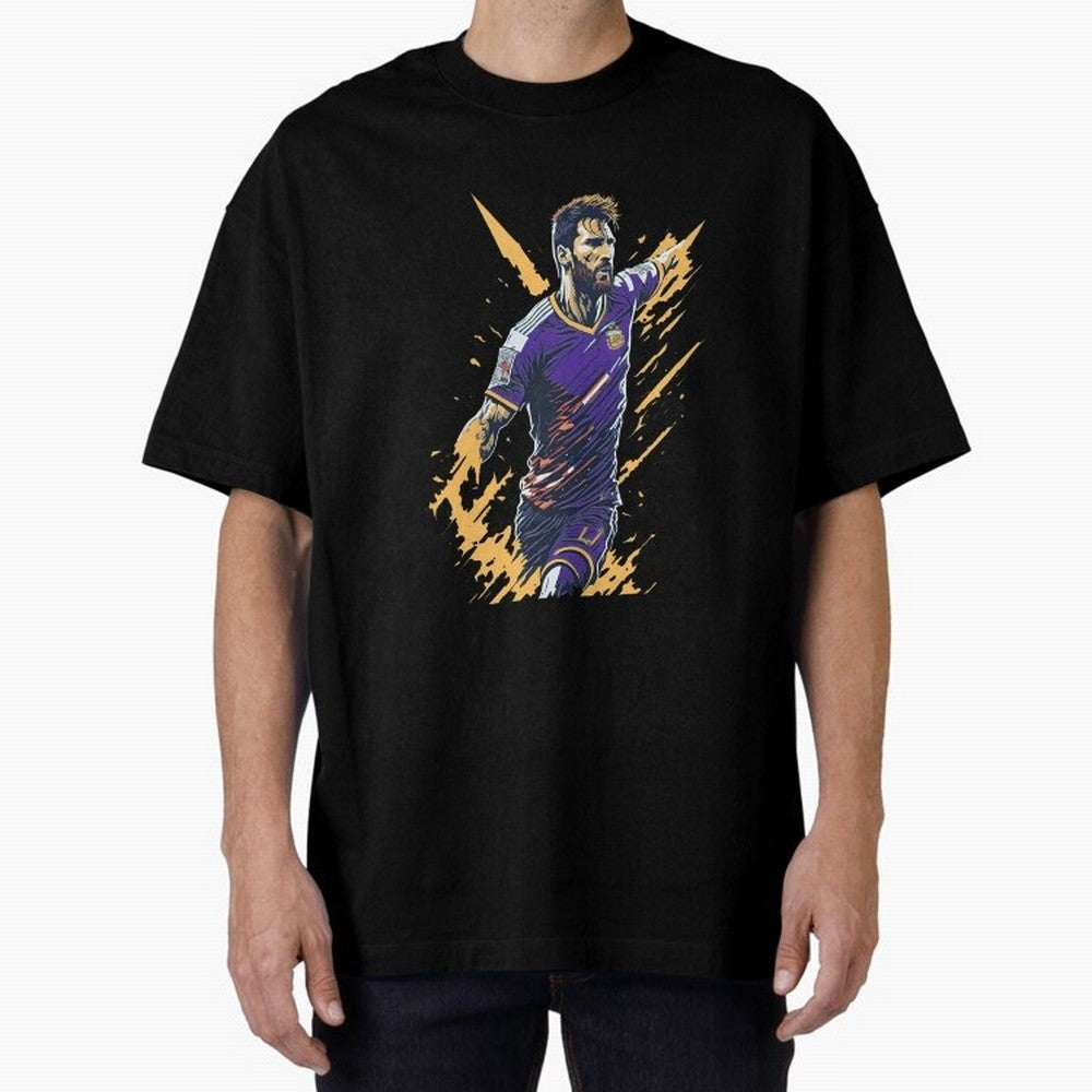 Lionel Messi splash art Active T-Shirt Keep the Match Day Mood of Match Day Hype around FIFA World Cup 2026 Group Stage, CR7 and Messi, France and Portugal, Champion Mindset, Group Stage Buzz, Knockout Tension and Passionate Fan Culture; Perfect