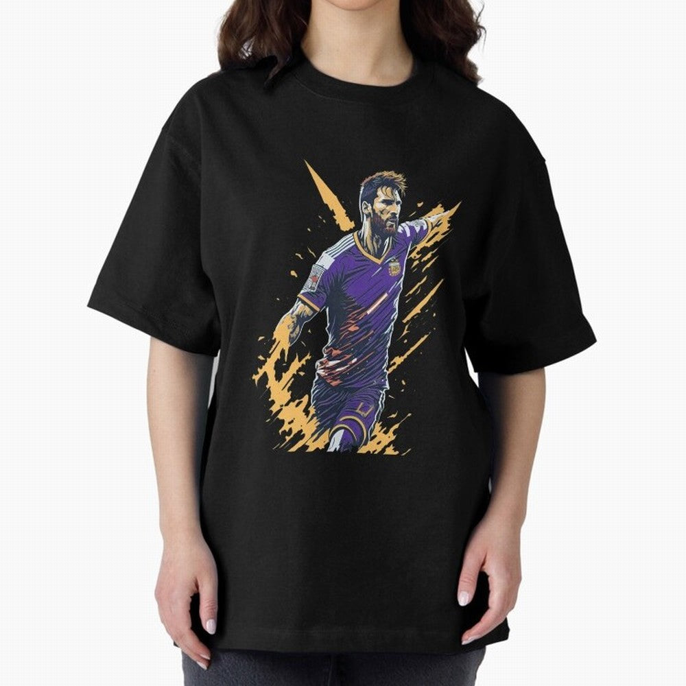 Lionel Messi splash art Active T-Shirt Keep the Match Day Mood of Match Day Hype around FIFA World Cup 2026 Group Stage, CR7 and Messi, France and Portugal, Champion Mindset, Group Stage Buzz, Knockout Tension and Passionate Fan Culture; Perfect