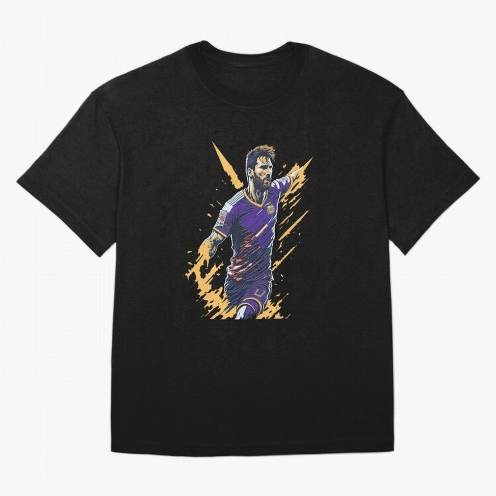 Lionel Messi splash art Active T-Shirt Keep the Match Day Mood of Match Day Hype around FIFA World Cup 2026 Group Stage, CR7 and Messi, France and Portugal, Champion Mindset, Group Stage Buzz, Knockout Tension and Passionate Fan Culture; Perfect