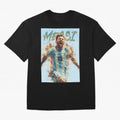 The Messiah Oversized T-Shirt Celebrate Soccer Greatness during the FIFA World Cup 2026 Group Stage Journey through Messi, Neymar and Mbappe Highlights, Spain and Netherlands Pride, Global Supporter Spirit, Legendary Goals, National Colors and