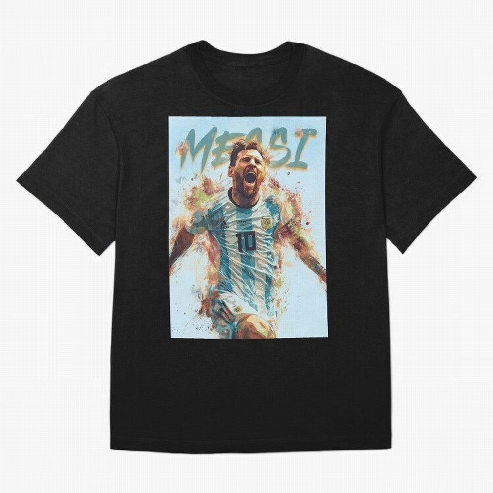 The Messiah Oversized T-Shirt Celebrate Soccer Greatness during the FIFA World Cup 2026 Group Stage Journey through Messi, Neymar and Mbappe Highlights, Spain and Netherlands Pride, Global Supporter Spirit, Legendary Goals, National Colors and