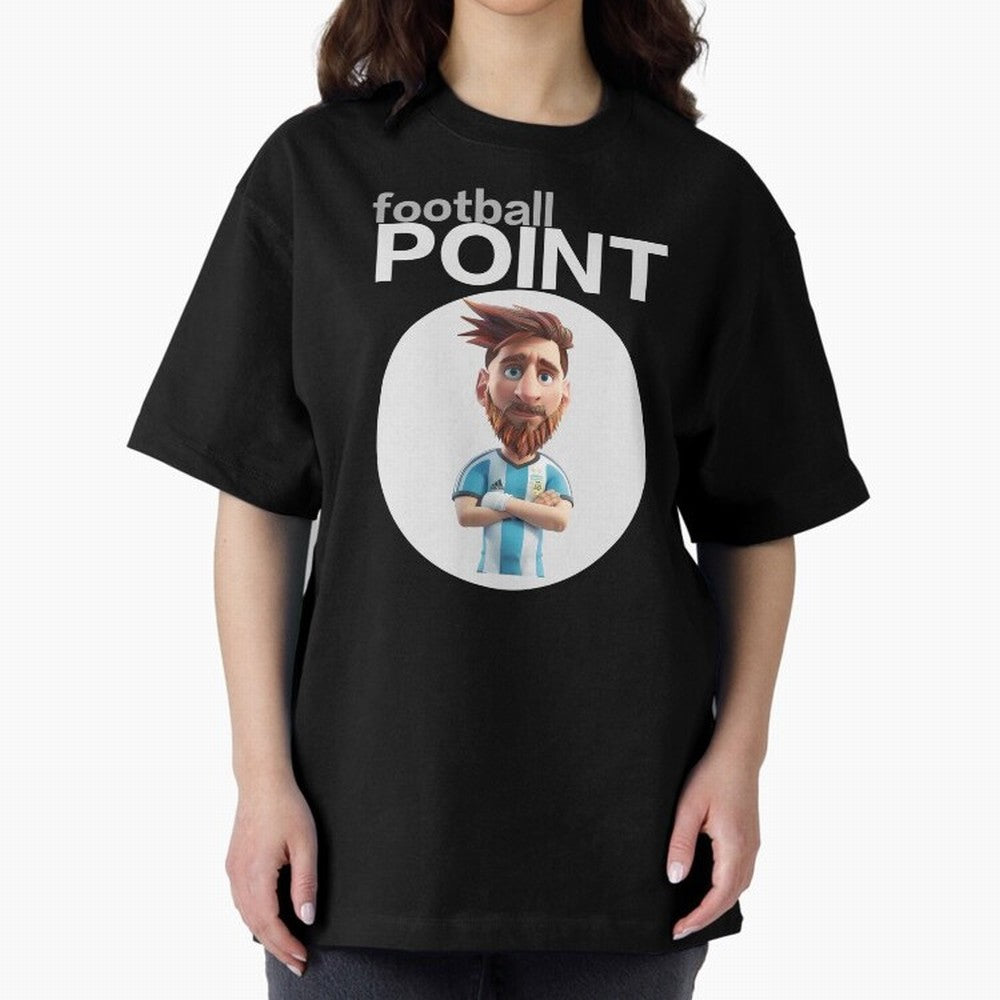 football POINT Oversized T-Shirt Celebrate Classic Football Spirit in FIFA World Cup 2026 for Fans of Messi, Neymar and Mbappe and Netherlands, Bringing Match Day Excitement, Supporter Culture, Golden Goals and Global Football Passion; Made for Die