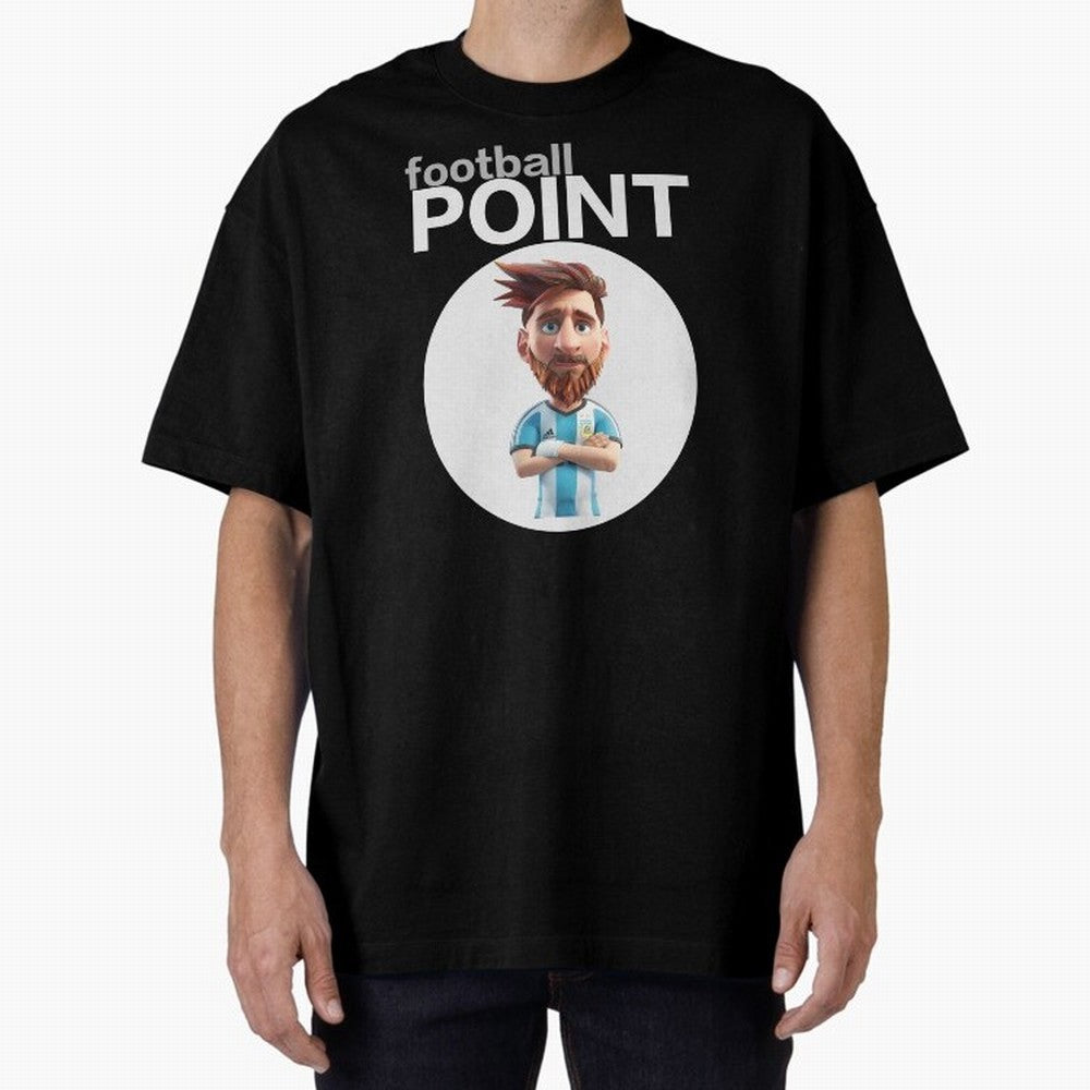 football POINT Oversized T-Shirt Celebrate Classic Football Spirit in FIFA World Cup 2026 for Fans of Messi, Neymar and Mbappe and Netherlands, Bringing Match Day Excitement, Supporter Culture, Golden Goals and Global Football Passion; Made for Die